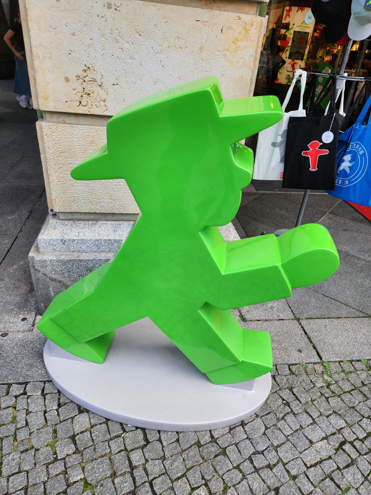 An image of Ampelmann, or "little traffic light man".