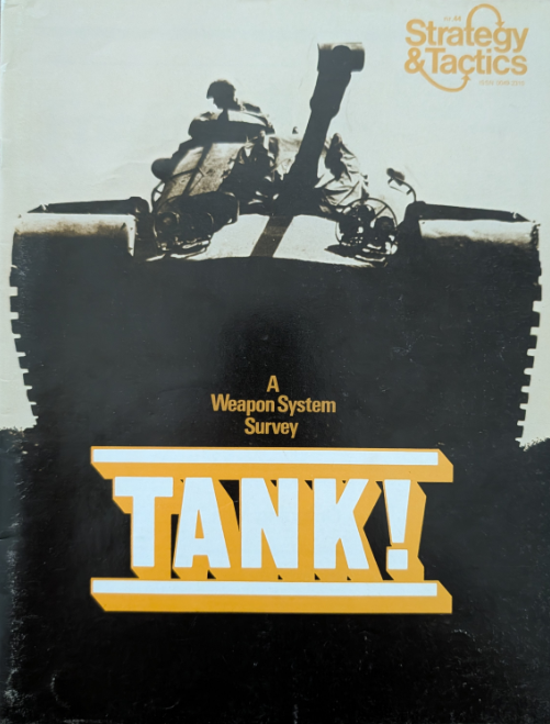 Cover of S&T 44 showing a closeup head-on image of a USA M-48 tank.