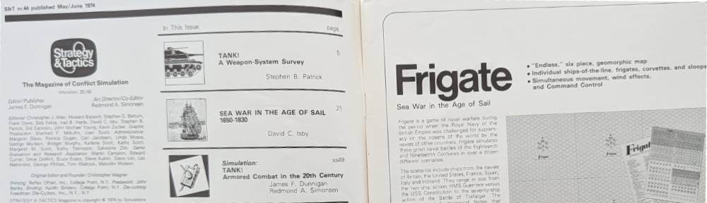 Slice of front inside pages of S&T 44.