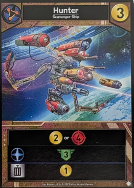 Image of a card called "Hunter".