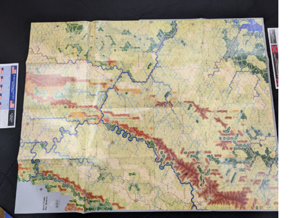 Game map of the 1861 Bull Run campaign.