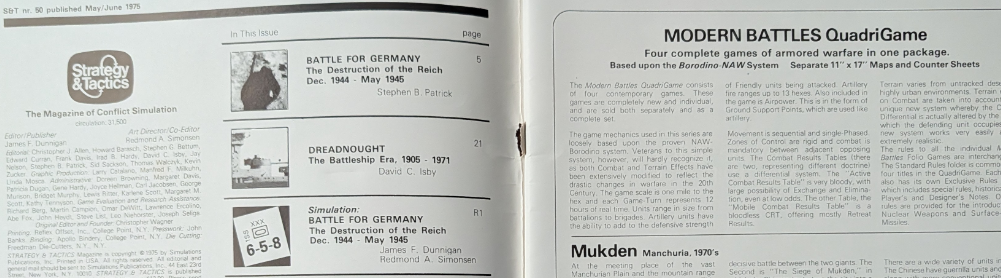A slice from the inside pages of Strategy & Tactics magazine number 50.